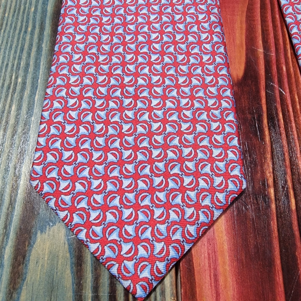J. Mclaughlin Men's Red unique pattern Tie
